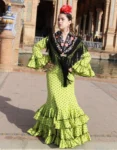 Traje de Flamenca Hinojo