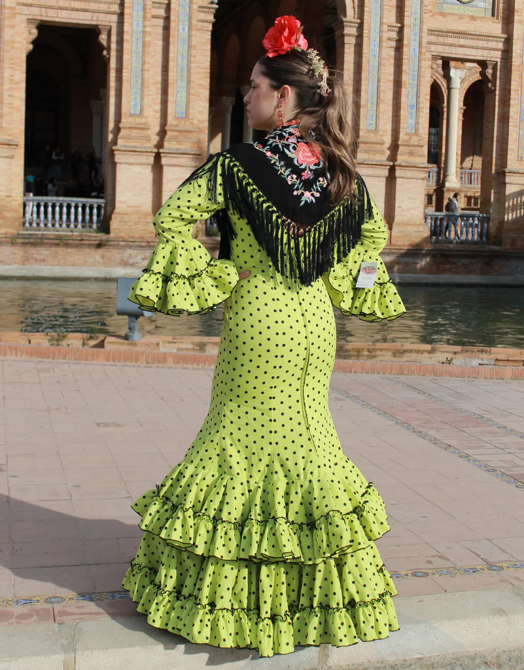 OF-TRAJE-01-HIN-003 Traje de flamenca hinojo